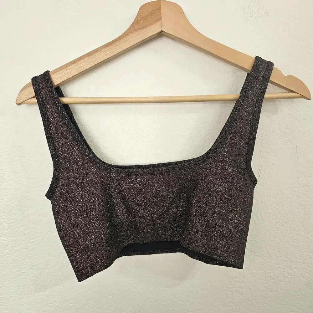 SKIMS Soft Smoothing Shine Scoop Neck Bralette in Ecilpse  Brown Size M - Picture 3 of 7